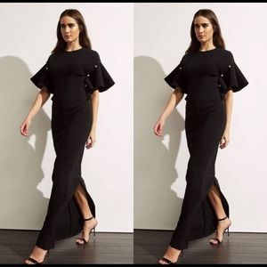 Sachin + Babi Black Gown 6 EUC